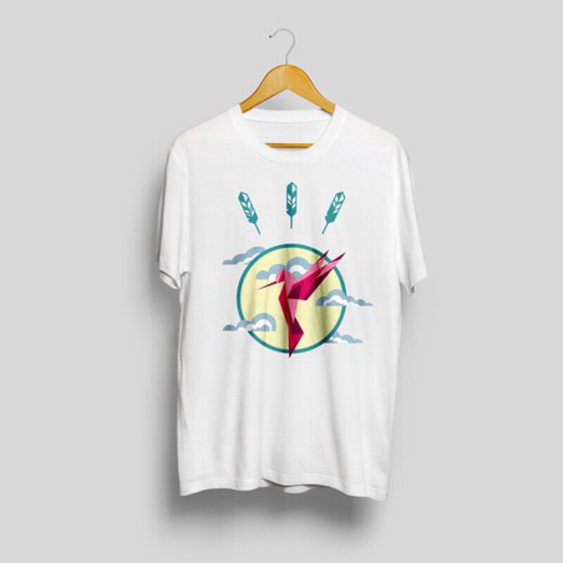 T-shirt imprim&eacute; colibri