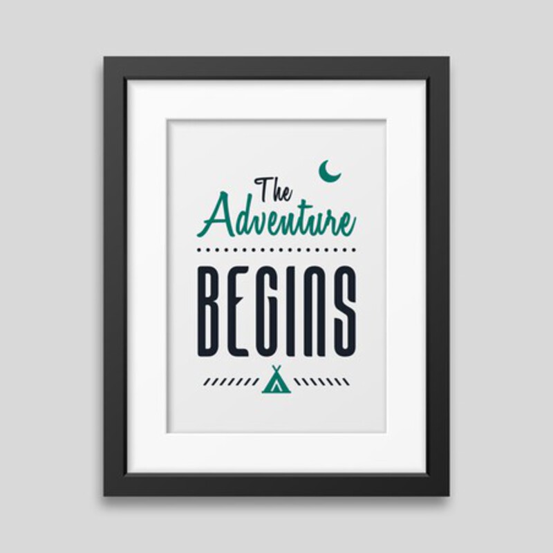Affiche encadr&eacute;e The adventure begins